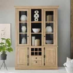 Büchervitrinen*Pharao24 Esszimmervitrinenschrank Jennva