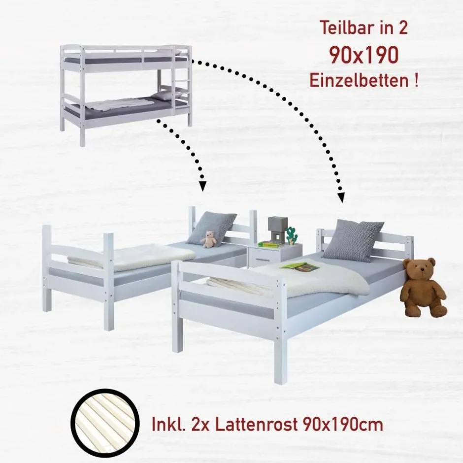 Etagenbetten|Kinderbetten*Pharao24 Etagenbett Classico