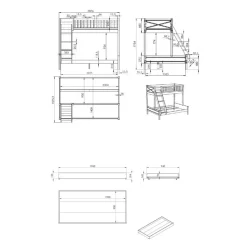 Pharao24 Etagenbett mit Schublade Gloma><noscript><img width=