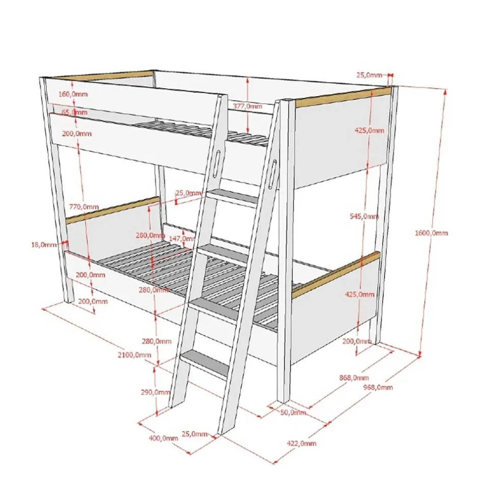 Pharao24 Etagenbett Skandi Laberto>Kinder Etagenbetten|Kinderbetten