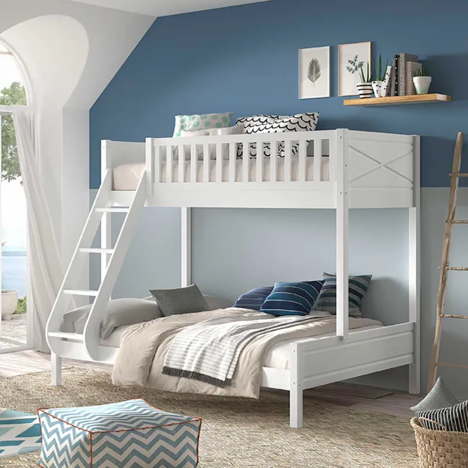 Pharao24 Etagenbett Weiß Vorenza> Funktionsbetten|Schubkastenbetten