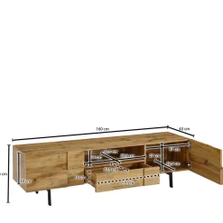 Fernsehkommoden*Pharao24 Fernseh Unterschrank Petrol