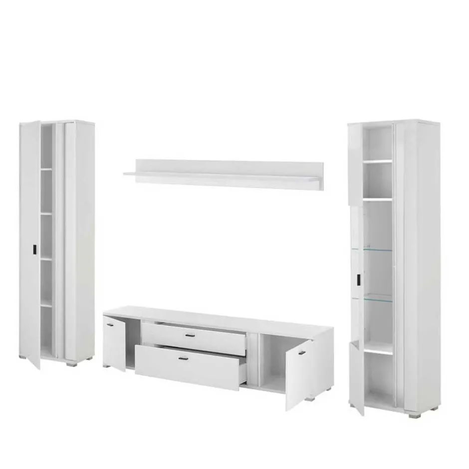 Pharao24 Fernseher Schrankwand Constantin> Wohnwand 300 Cm|Moderne Wohnwände