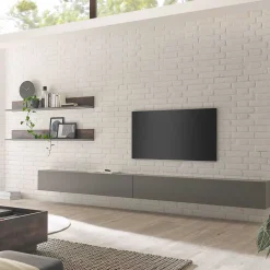 Pharao24 Fernseher Schrankwand Hanniba> Wohnwand 300 Cm|Moderne Wohnwände