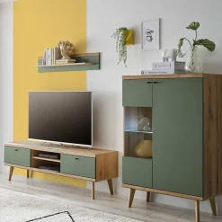 Pharao24 Fernseher Schrankwand Lora> Wohnwand 250 Cm