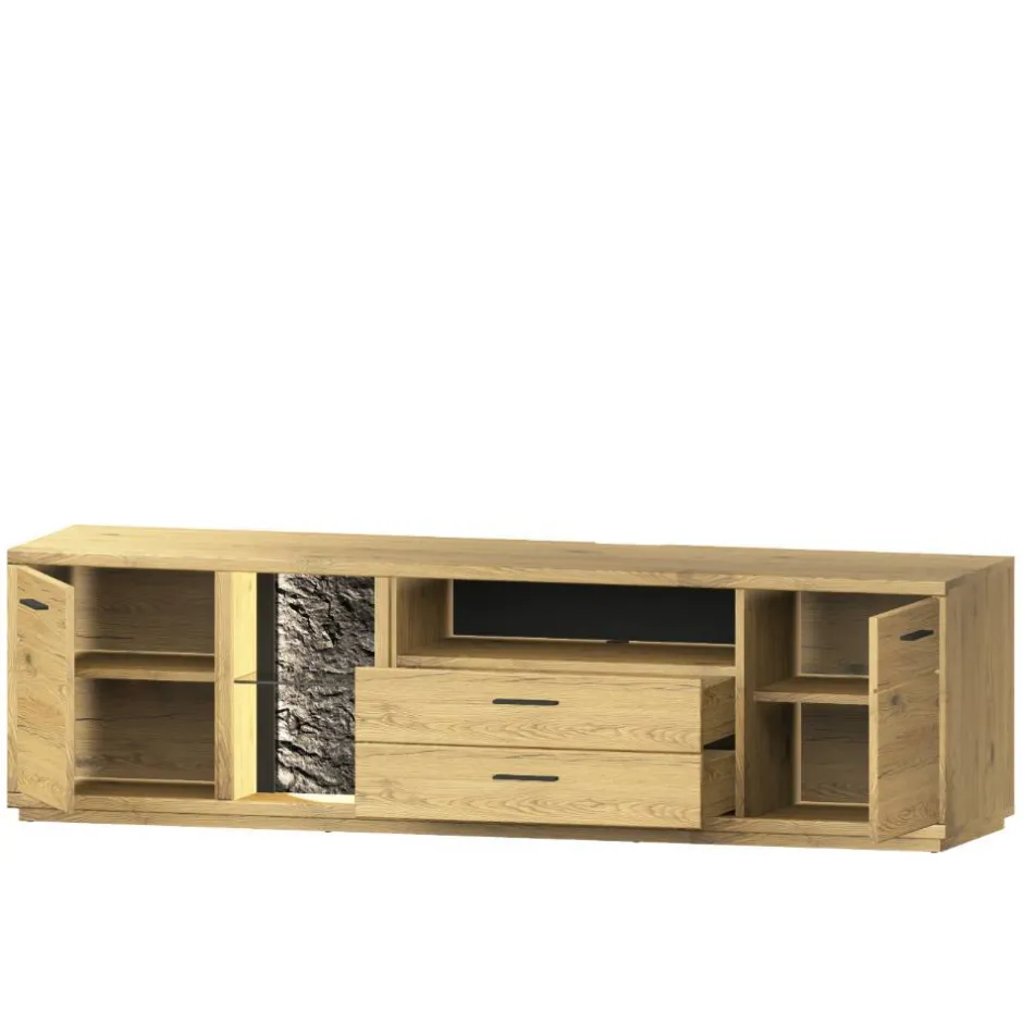 Pharao24 Fernseher Schrankwand Ostoro> Wohnwand 250 Cm|Moderne Wohnwände