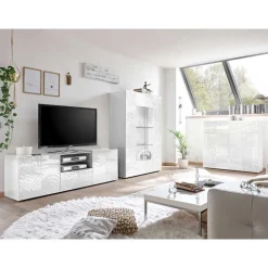 Moderne Wohnwände|Hochglanz Wohnwände*Pharao24 Fernseher Schrankwand Peledrav