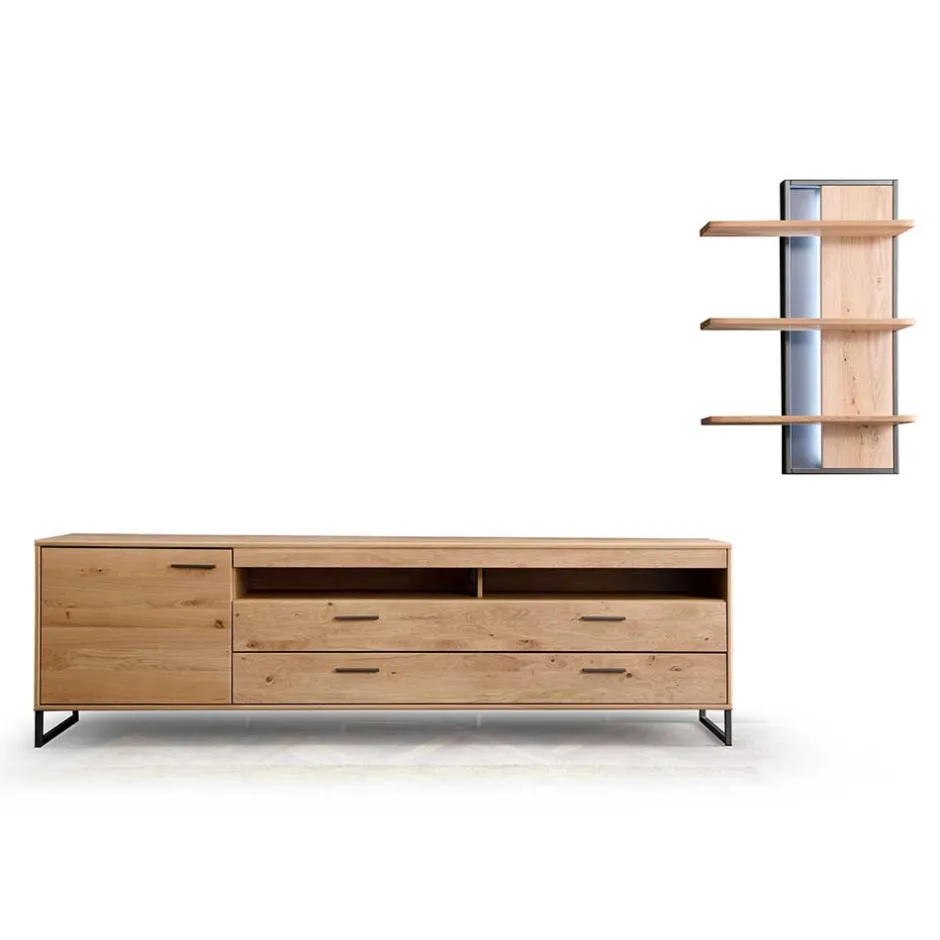 Pharao24 Fernseher Schrankwand Vruamosa> Wohnwand 250 Cm|Moderne Wohnwände