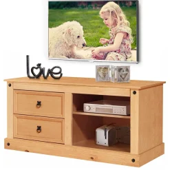 Massivholz Tv Möbel*Pharao24 Fernsehlowboard Nadezdan