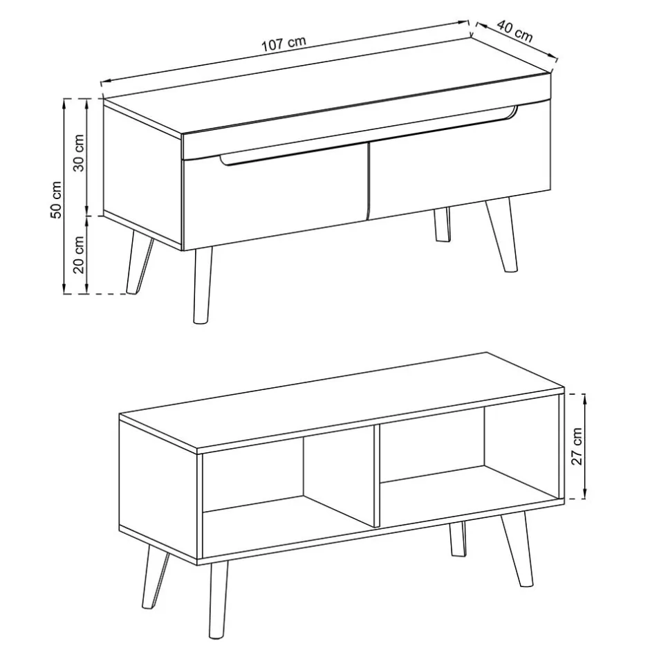 Fernsehtische|Lowboards*Pharao24 Fernsehmöbel Tomya