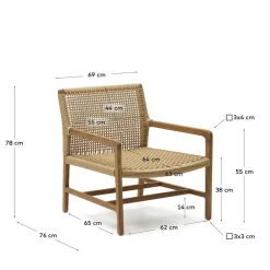 Gartenmöbel*Pharao24 Flechtsessel Horiconta