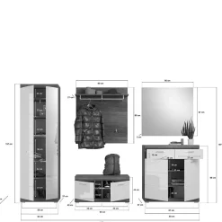 Garderobensets*Pharao24 Flurgarderobenmöbel Hayoran