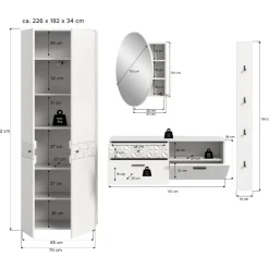 Garderobensets*Pharao24 Flurgarderobenset Meteora