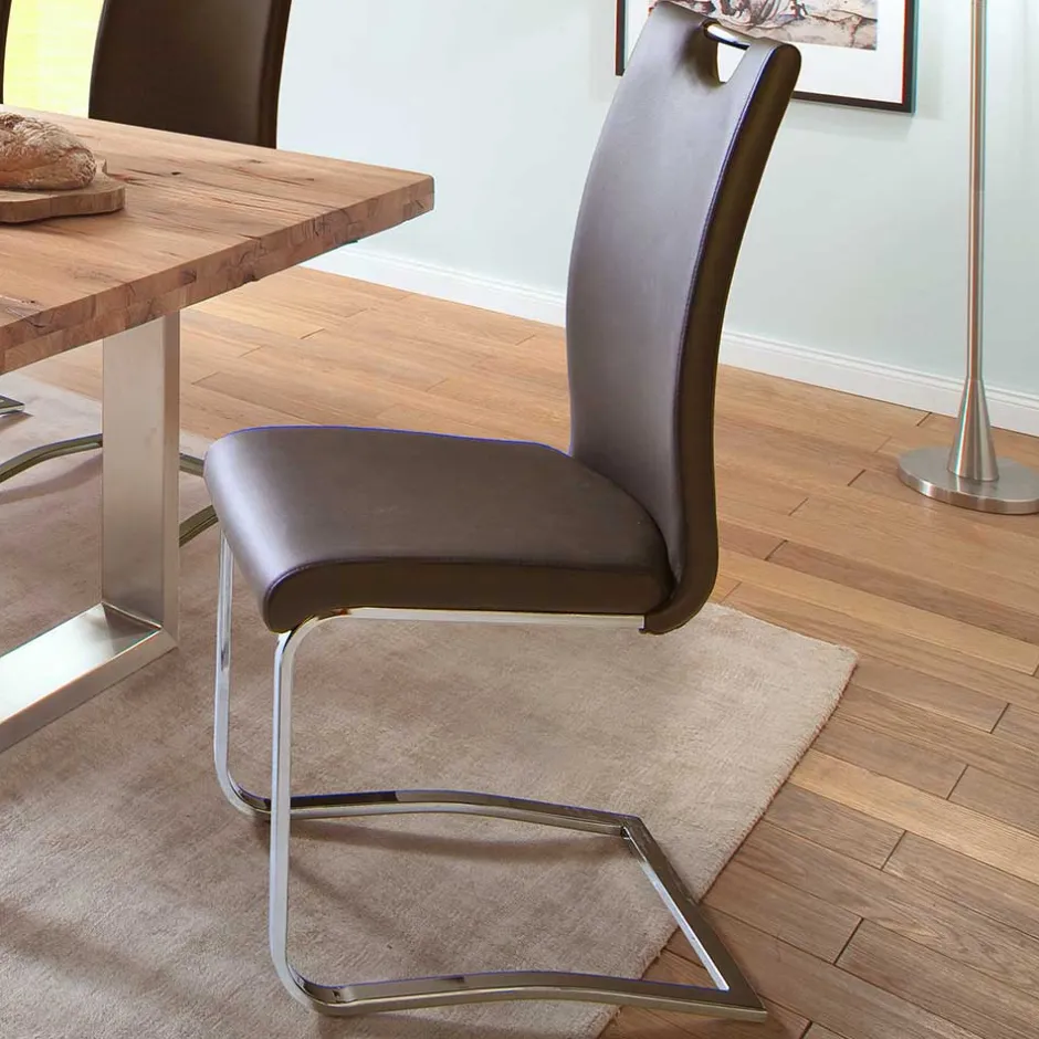 Pharao24 Freischwinger Set Mady> Lederstühle|Freischwinger