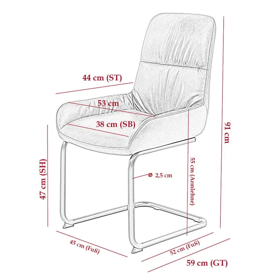 Freischwinger*Pharao24 Freischwingerstuhl Barbana