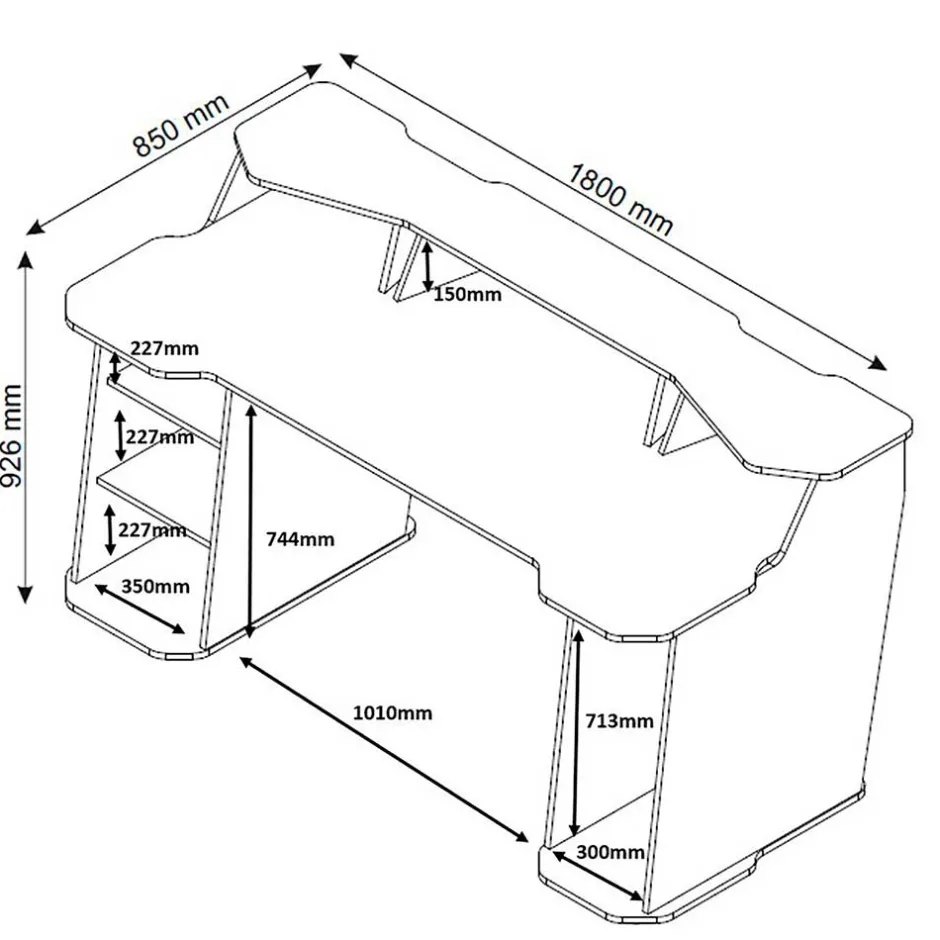 Pharao24 Gamer Schreibtisch Choklan> Schreibtische