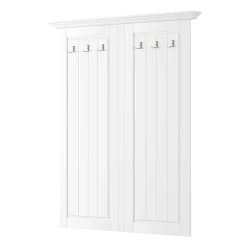 Pharao24 Garderobe Massivholz Kiefer weiss Vomano> Garderoben Paneele|Wandgarderoben