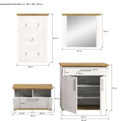 Garderobensets*Pharao24 Garderoben Set Simple
