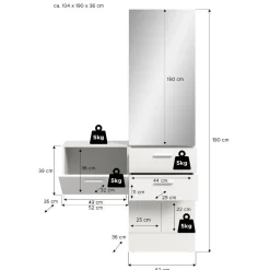 Garderobensets*Pharao24 Garderobenkombination Tiploma