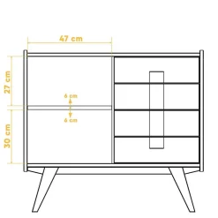 Küchenkommode|Wohnzimmerkommoden*Pharao24 Garderobenkommode Carilla