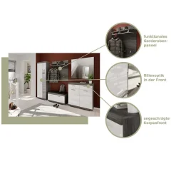 Wandgarderoben*Pharao24 Garderobenpaneel Hayoran