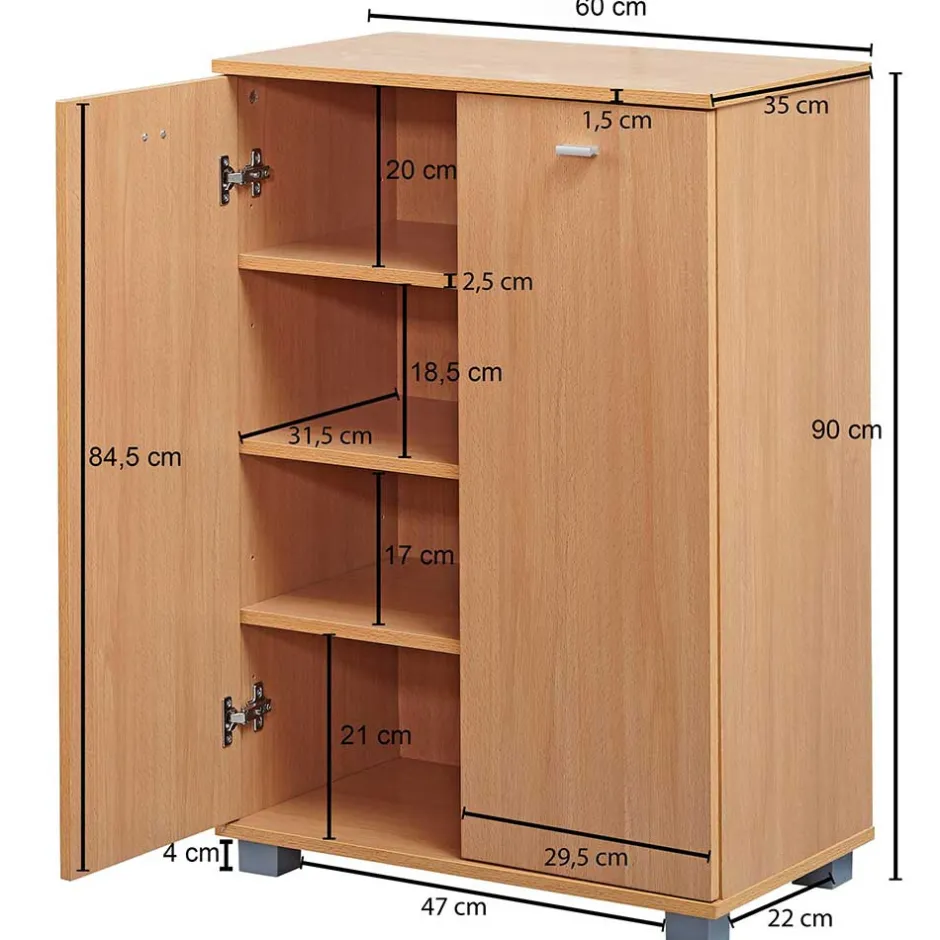 Schuhschränke*Pharao24 Garderobenschuhschrank Jorindela