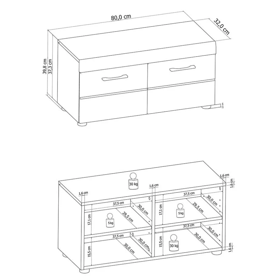 Schuhschränke*Pharao24 Garderobenschuhschrank Owenza