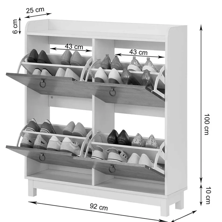 Pharao24 Garderobenschuhschrank Russell> Schuhkipper|Schuhschränke