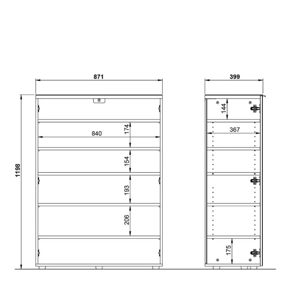 Schuhschränke*Pharao24 Garderobenschuhschrank Saladino
