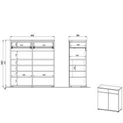 Schuhschränke*Pharao24 Garderobenschuhschrank Sveralda