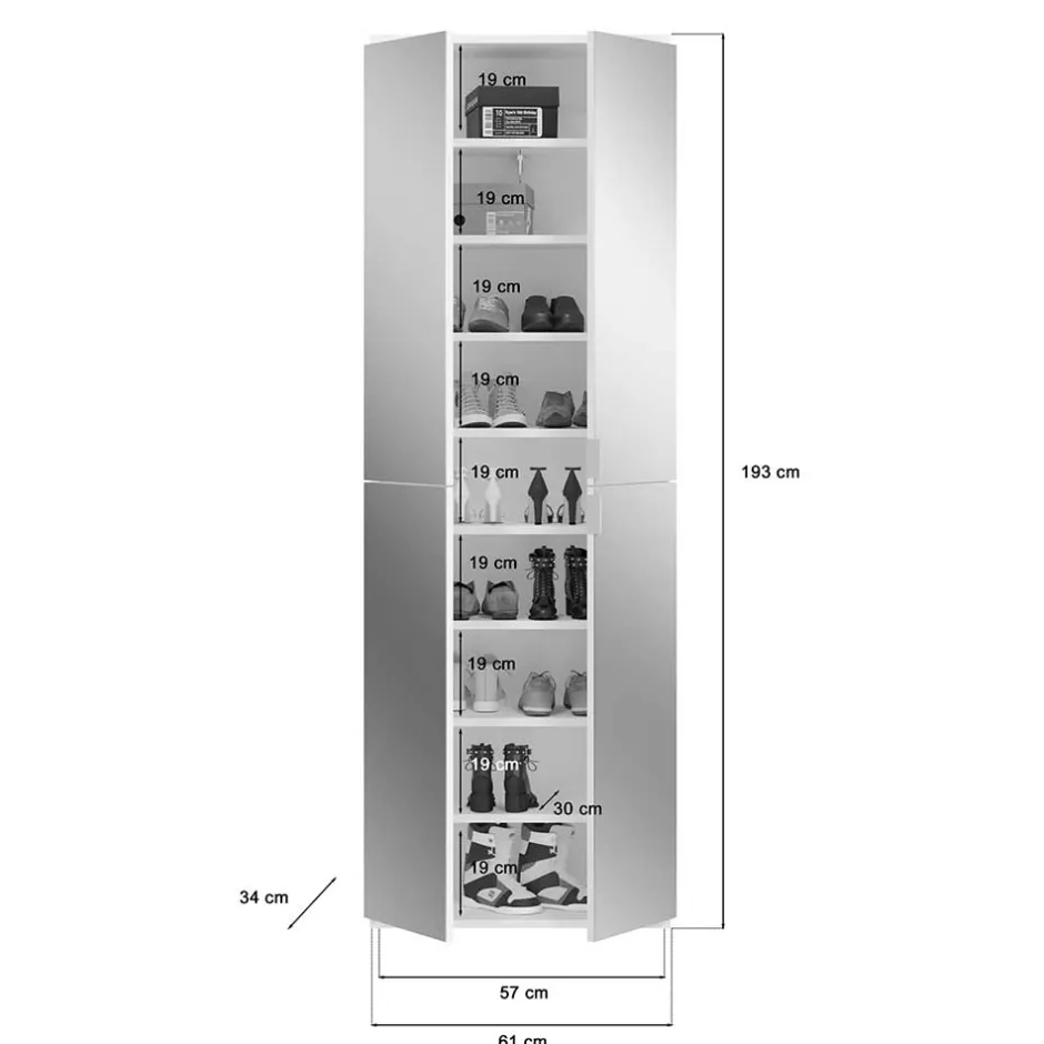 Pharao24 Garderobenwand Ridonner> Garderobensets