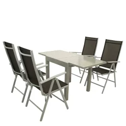 Pharao24 Gartenessgruppe wetterfest Lamon> Gartenmöbel|Sitzgruppen