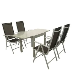 Pharao24 Gartenessgruppe wetterfest Lamon> Gartenmöbel|Sitzgruppen