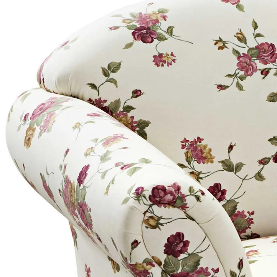 Pharao24 Geblümtes Sofa Manitoba> Wohnzimmercouch|3 Sitzer Sofa