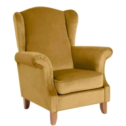 Pharao24 Gelber Ohrenbackensessel Montao> Ohrensessel