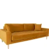 Pharao24 Gelbes 3er Sofa Aqua> 3 Sitzer Sofa