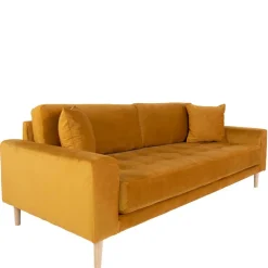 Pharao24 Gelbes 3er Sofa Aqua><noscript><img width=