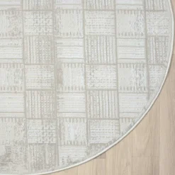 Pharao24 Gemusterter Teppich rund Rever><noscript><img width=