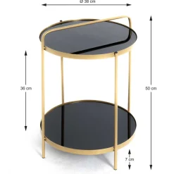 Pharao24 Glas Beistelltisch Ojana><noscript><img width=