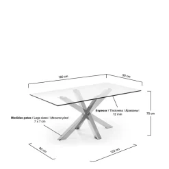 Glastische*Pharao24 Glas Esstisch Monika