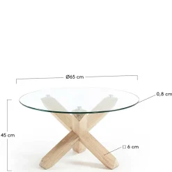 Wohnzimmertisch|Beistelltische*Pharao24 Glas Sofatisch Vahidamo