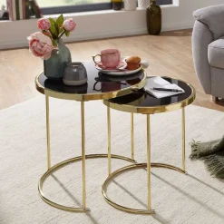 Pharao24 Glastisch Set Povendrid> Glastische