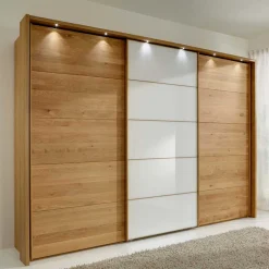 Massivholz Kleiderschränke|Kleiderschränke*Pharao24 Gleittürenschrank Durac