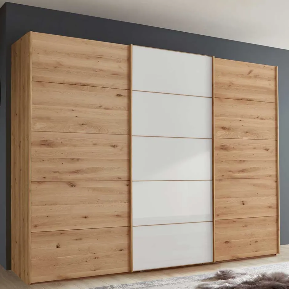 Massivholz Kleiderschränke|Kleiderschränke*Pharao24 Gleittürenschrank Durac