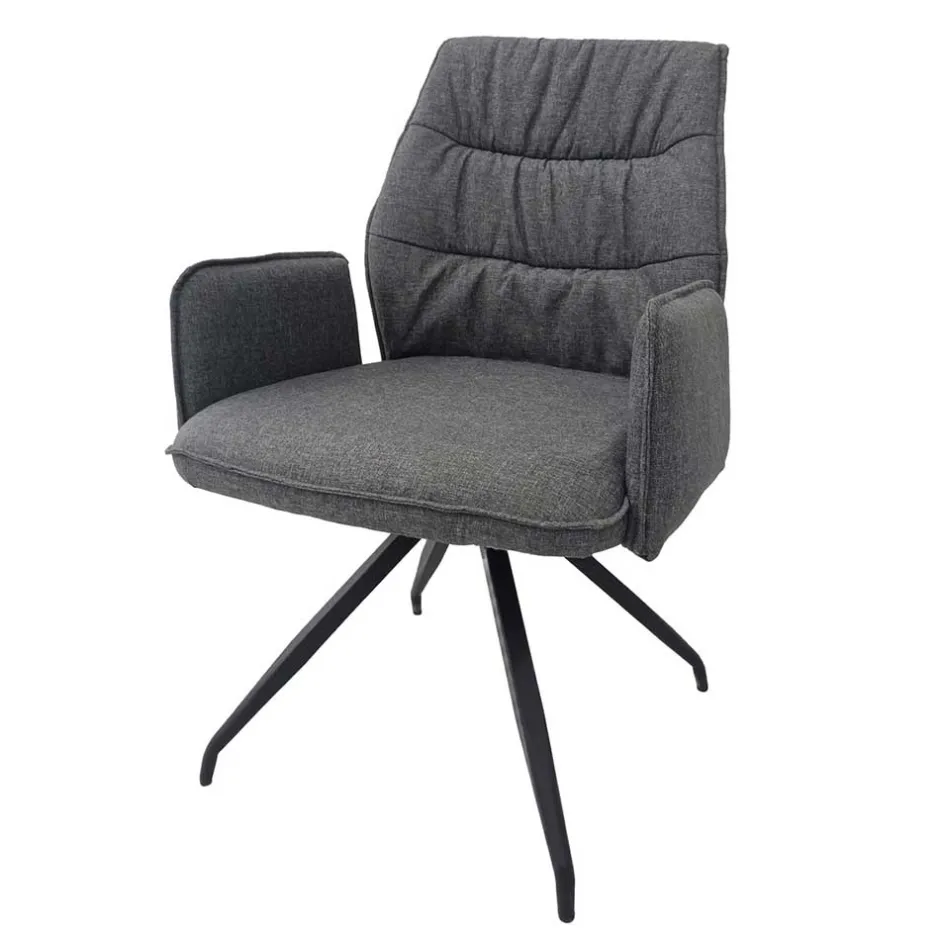 Pharao24 Graue Armlehner Born> Armlehnstühle