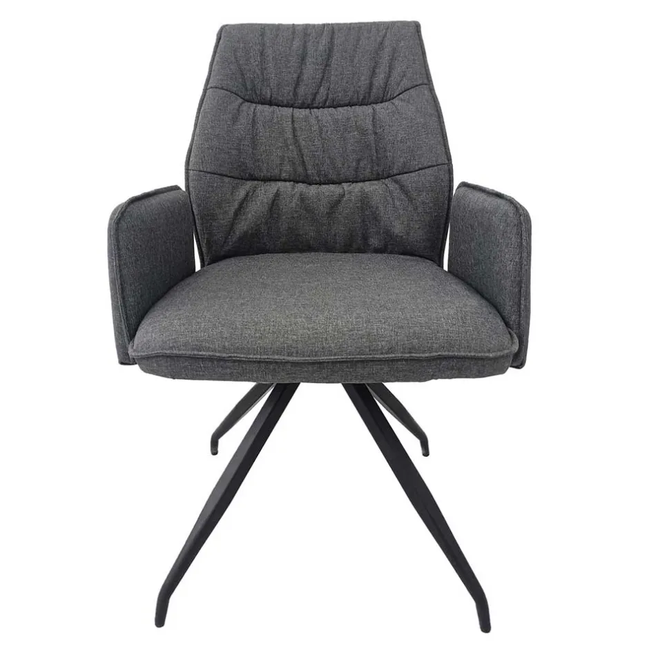 Pharao24 Graue Armlehner Born> Armlehnstühle