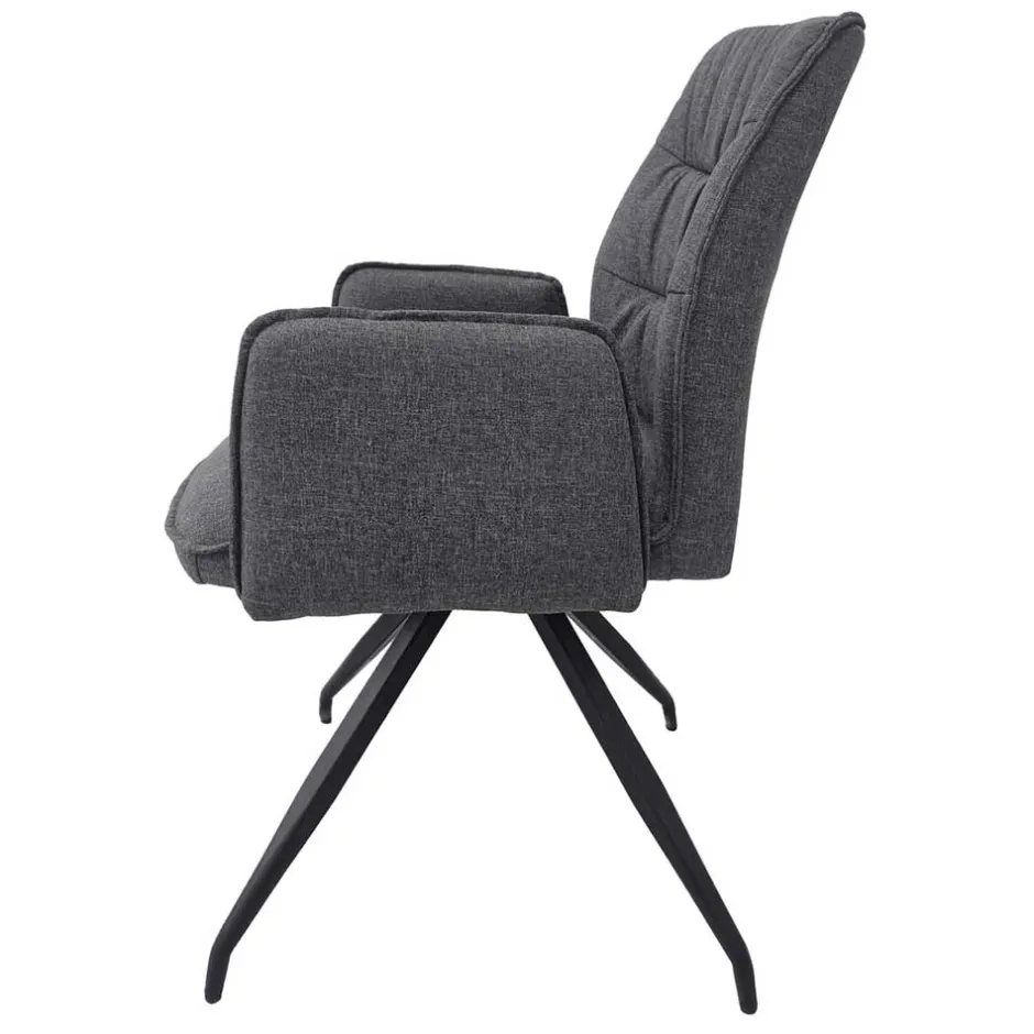 Pharao24 Graue Armlehner Born> Armlehnstühle