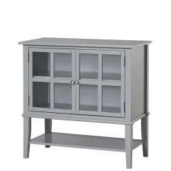 Stauraumvitrinen*Pharao24 Graue Vitrine Lino