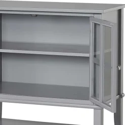 Stauraumvitrinen*Pharao24 Graue Vitrine Lino