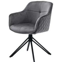 Pharao24 Grauer Armlehnstuhl Lienz> Küchenstühle|Esszimmerstühle